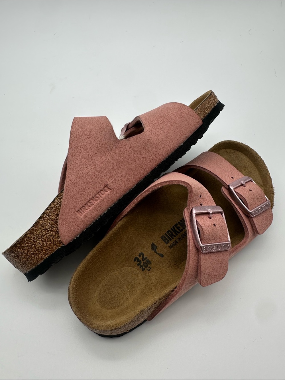 Birkenstock Arizona Pink Rose Two Strap Sandals Kids EU 32 US 1-1.5